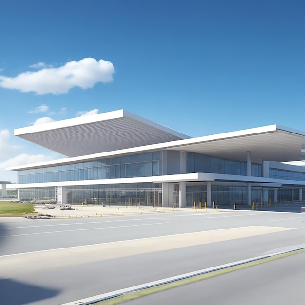 Airport building generated by ai