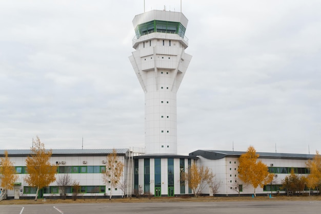 Airport control tower command center building exterior