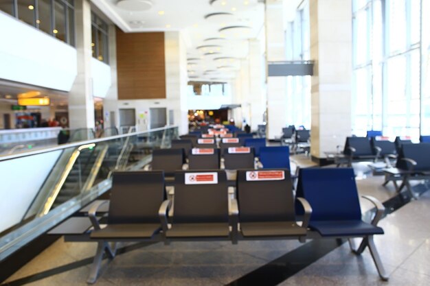 Photo airport interior, business hall transportation