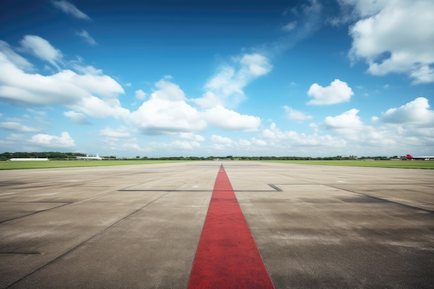 airport runway on a sunny day