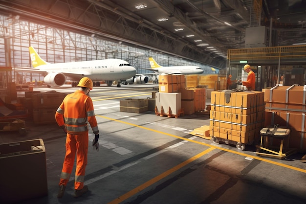 Airport Staff working in Logistics