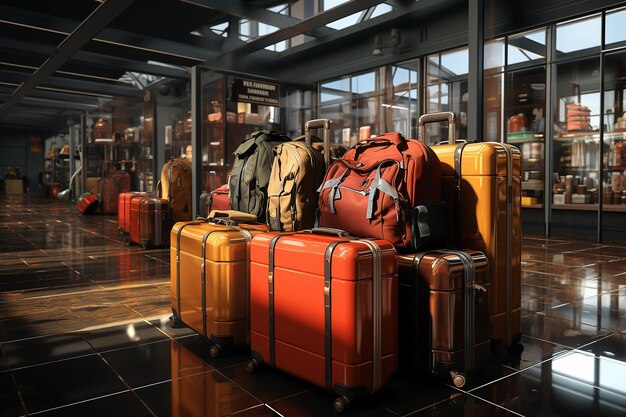 airport suitcases