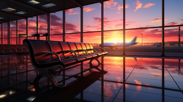 Airport window background