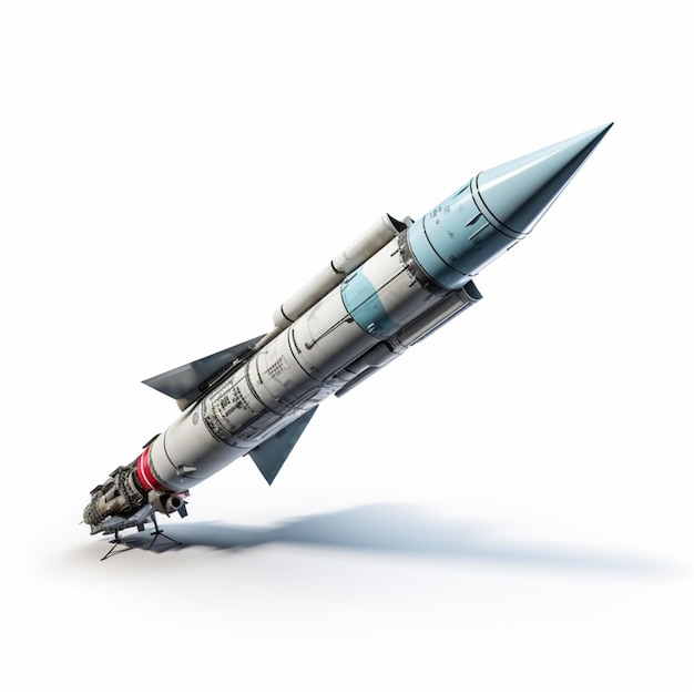 Airtoground missile with white background high qu