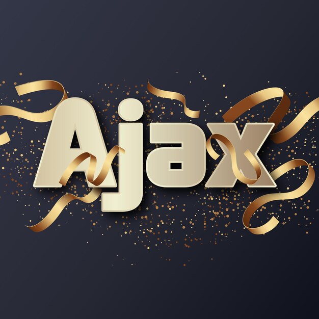 Photo ajax text effect gold jpg attractive background card photo confetti