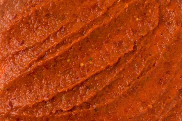 Ajvar of Pindjur Orange Vegetable Spread gemaakt van paprika