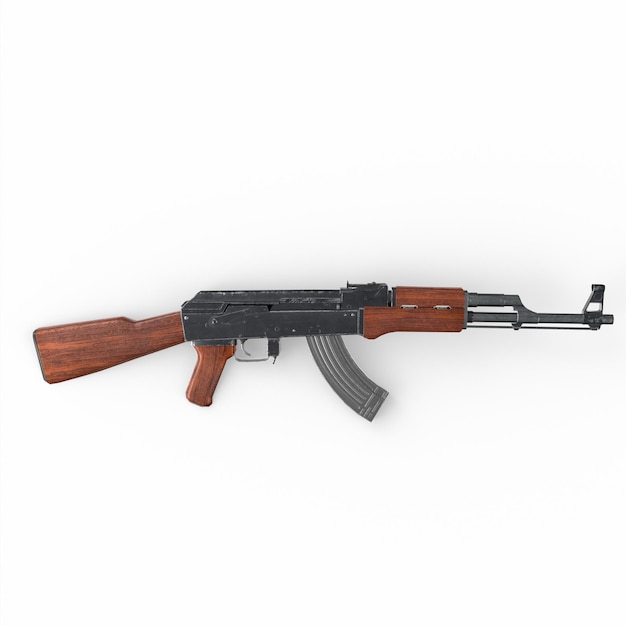 Ak 47 geweer 3D-modellering