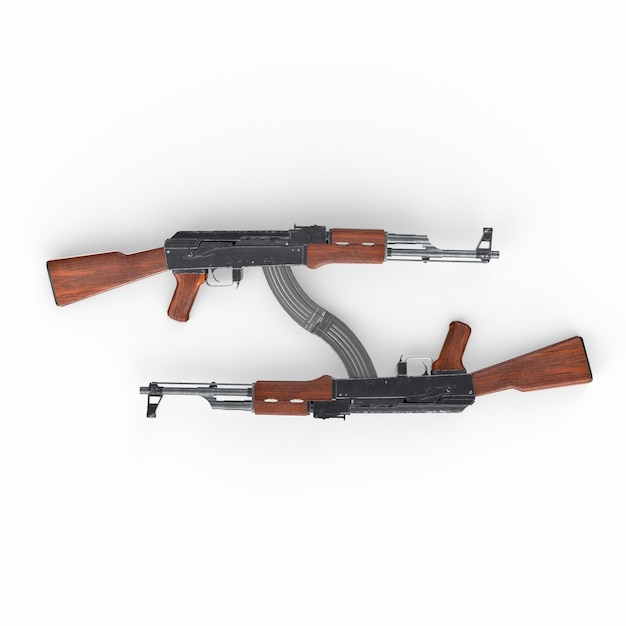 Ak 47 rifle 3d modelling