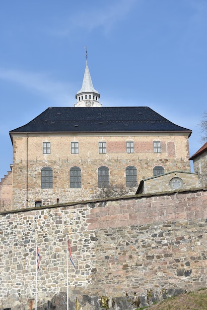 Foto akershus-vesting in oslo, noorwegen