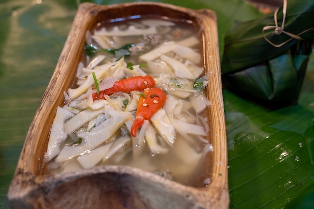 Akha etnisch eten in Chiang Rai, Thailand