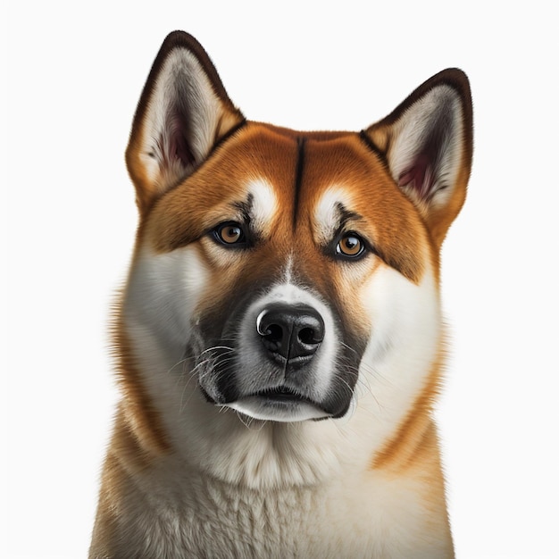 Akita Dog die camera bekijkt Photo Studio Generative AI