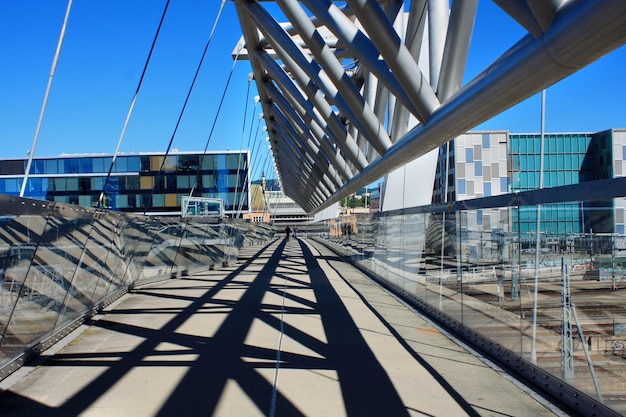 Akrobaten pedestrian bridge in Oslo Norway