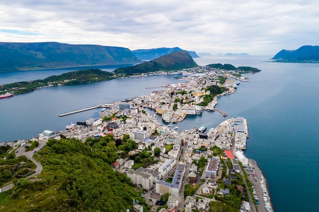 Aksla nella città di alesund, norvegia