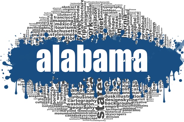 Alabama word cloud design