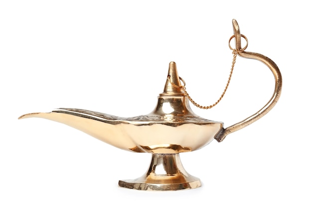 Aladdin magic lamp on white background