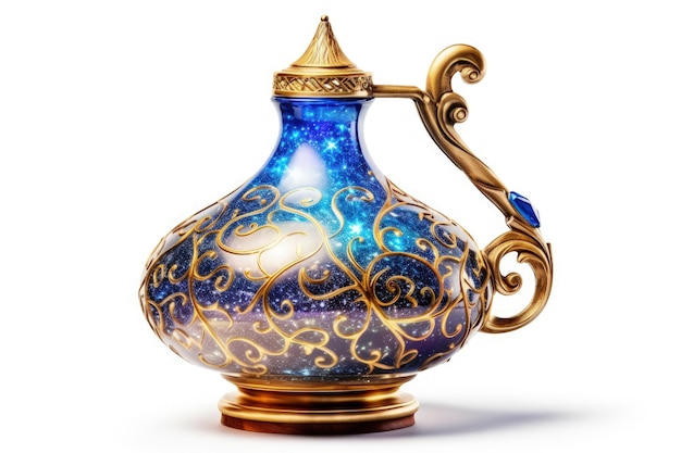 Aladdin s lamp alone on white
