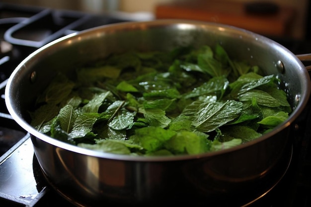 Photo alambres with fresh basil and oregano alambres food image photography