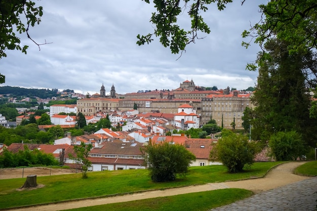 Alameda park and city view Santiago de Compostela Galicia Spain