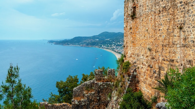 Alanya uitzicht vanaf Alanya kasteel in Turkije