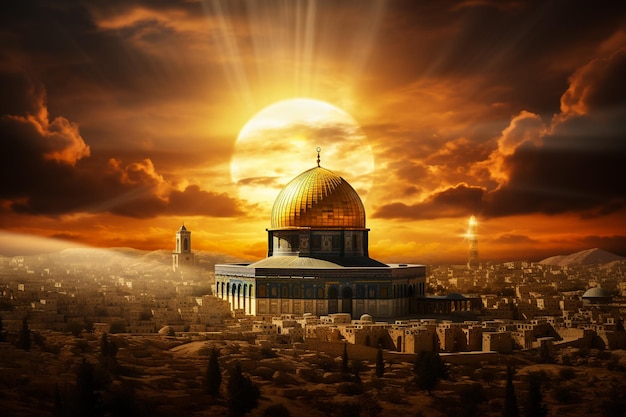 AlAqsa Mosque Dome of the Rock Jerusalem Old city Palestine