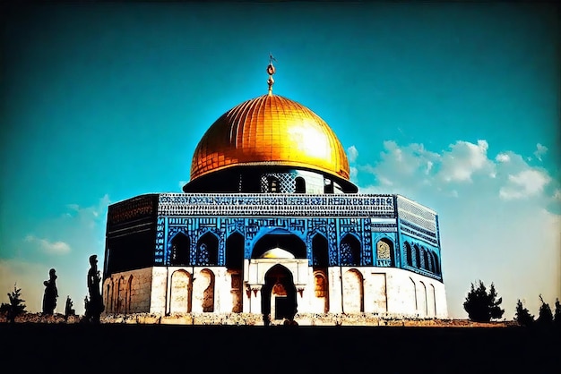 Alaqsa mosque save gaza save palestine and support palestine generative ai