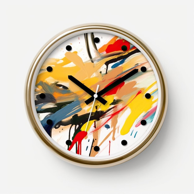 Photo alarm clock abstract expressionism art style white