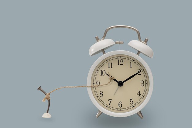 Alarm clock against white background