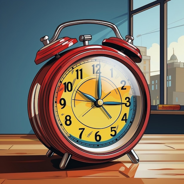 Alarm clock cartoon