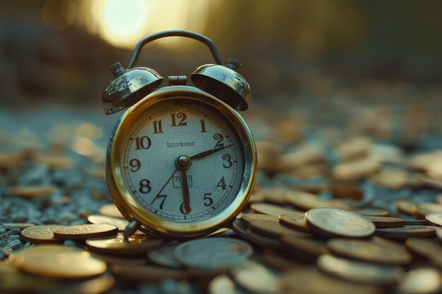 Alarm Clock on Coins