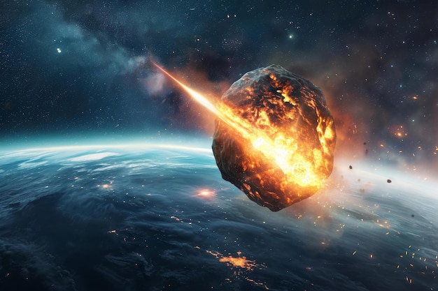 Alarming Asteroid earth collision Generate Ai