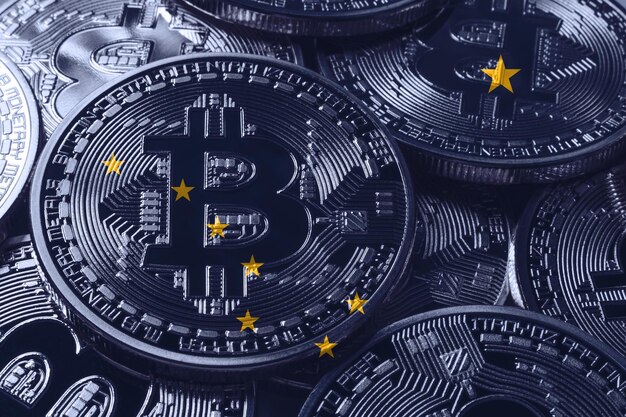 Alaska bitcoin vlag, Alaska cryptocurrency concept achtergrond