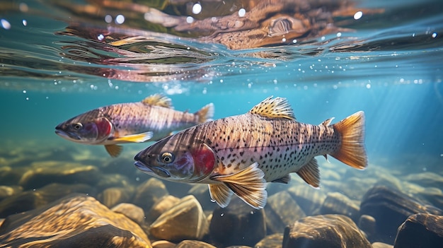 alaska salmon HD 8K wallpaper Stock Photographic Image