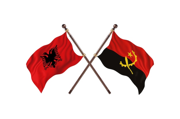 Albania versus Angola Two Flags