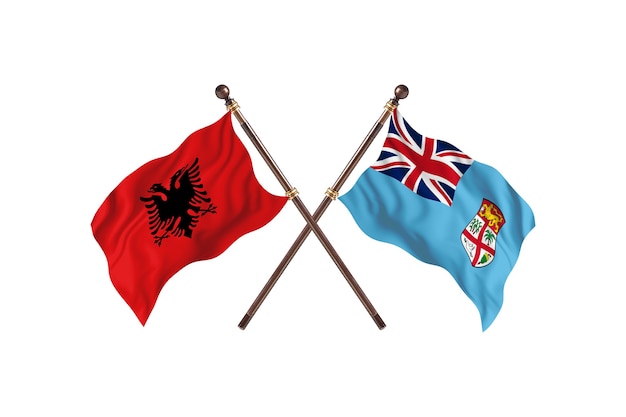 Albania versus Fiji Two Flags