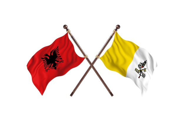 Albania versus Holy See Two Flags