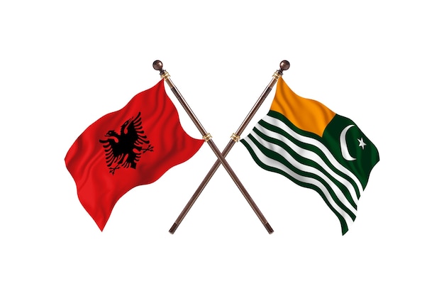 Albania versus Kashmir Two Flags