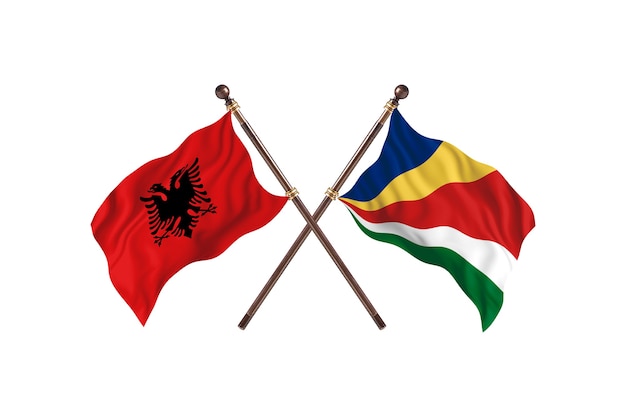 Albania versus Seychelles Two Flags