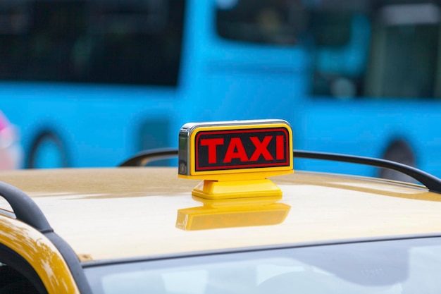 Albanian taxi sign