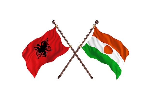 Albanië versus Niger Two Flags