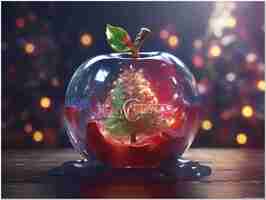 Photo albedobase xl high quality 8k ultra hd christmas happy new year glass apple