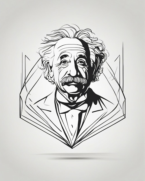 Albert Einstein face drawing art