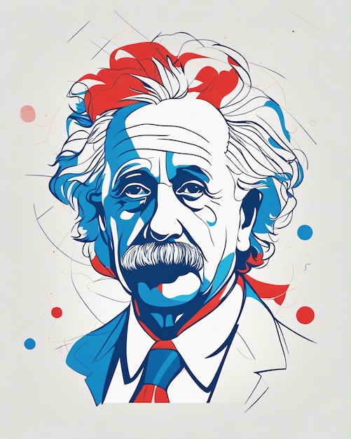 Albert Einstein gezicht tekenen kunst