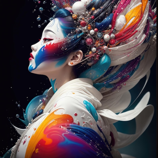 alberto seveso 아트 컴플렉스와 복잡한 눈 아름다운 소녀 Generative Ai