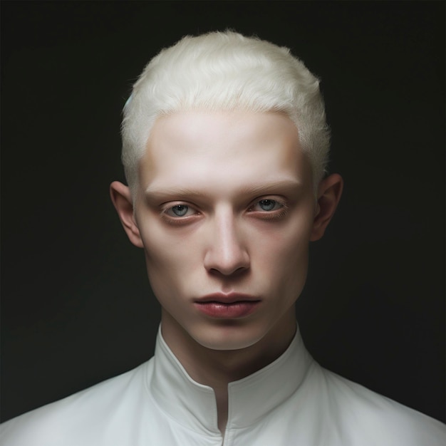 Albino man portret