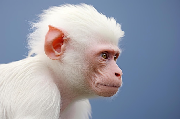 Albino Macaque Monkey Close-up. Beautiful Eyes Of An Animal. Stock Photo,  Picture and Royalty Free Image. Image 201992791.