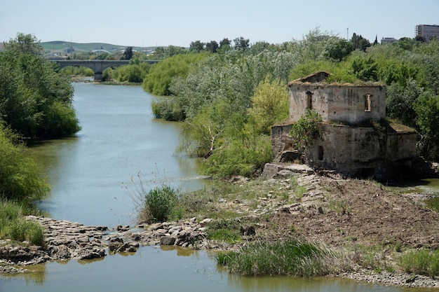 스페인 코르도바 과달키비르 강에 있는 알볼라피아 물레방앗간