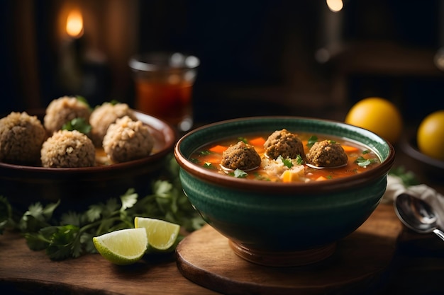 Photo albondigas soup