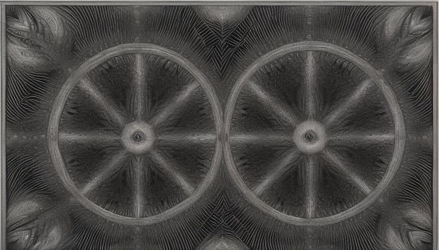 Albrecht Drer's ingewikkelde fractale mythische symmetrie en toekomstige engineering monochrome abstract