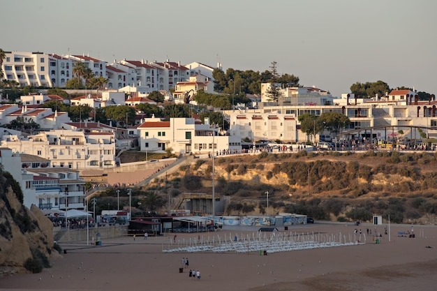 Albufeira beach aerial view Praia do Peneco Southern Portugal