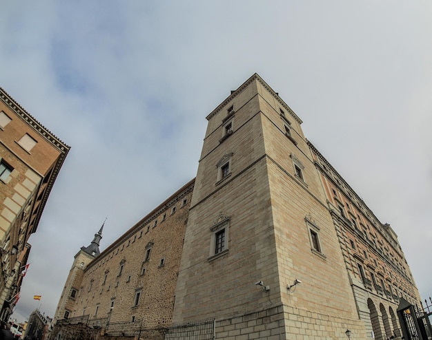 Alcazar Toledo Luchtfoto van de middeleeuwse oude stad (Unesco-werelderfgoed)